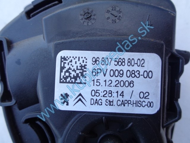 elektronický plynový pedál na peugeot 207, 9680756880-02